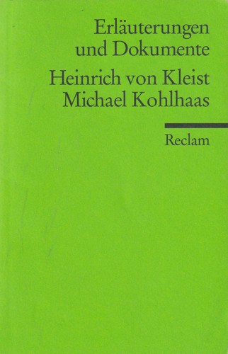Cover for Heinrich von Kleist - Michael Kohlhaas