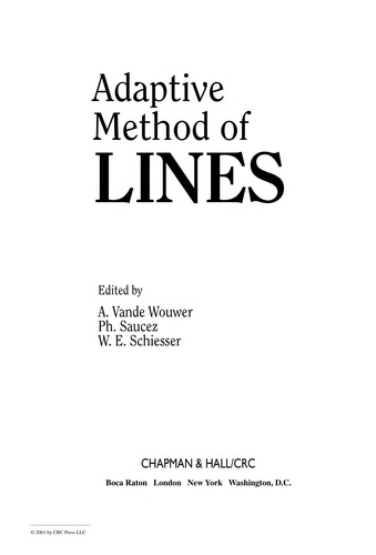 Cover for Adaptive method of lines