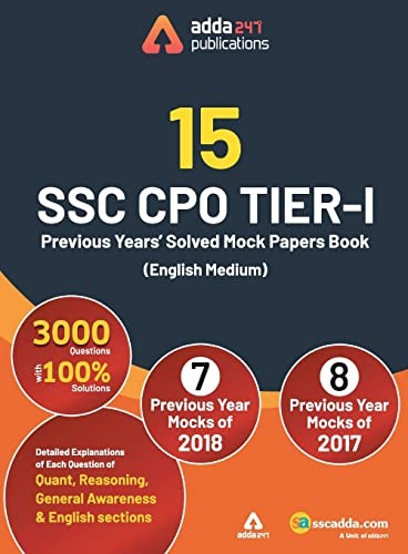 Cover for SSC CPO Previous Year Practice Book