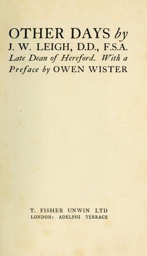 Cover for Other days.