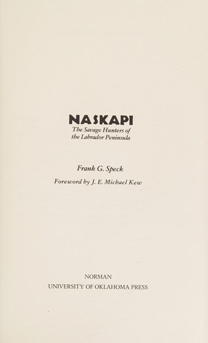 Cover for Naskapi