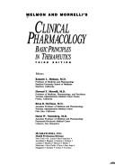 Cover for Melmon and Morrelli's Clinical Pharmacology