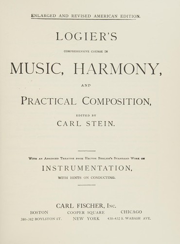 Cover for Logier'sComprehensive course in music, harmony, and practical composition