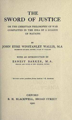Cover for The sword of justice