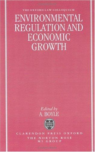 Cover for Environmental regulation and economic growth