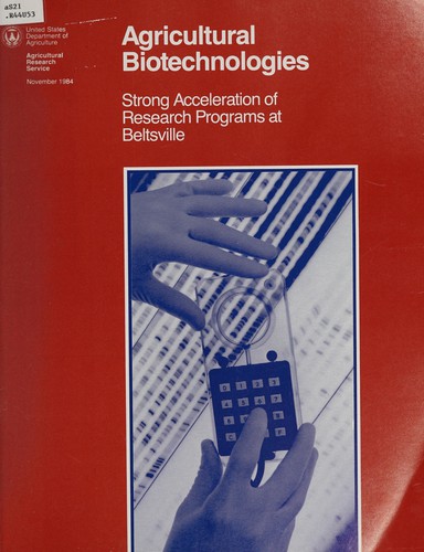 Cover for Agricultural biotechnologies