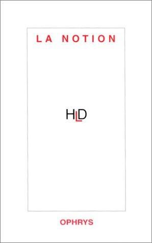 Cover for La notion