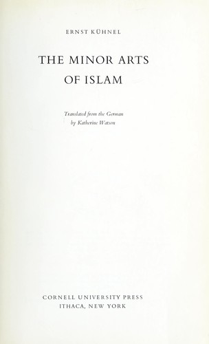 Cover for The minor arts of Islam