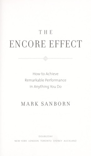 Cover for The encore effect