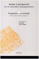 Cover for Balans en perspectief van de Nederlandse cultuurgeschiedenis