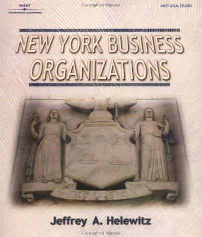 Cover for New York business organization law