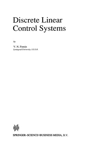 Cover for Discrete Linear Control Systems
