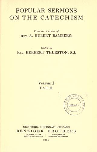 Cover for Popular sermons on the catechism