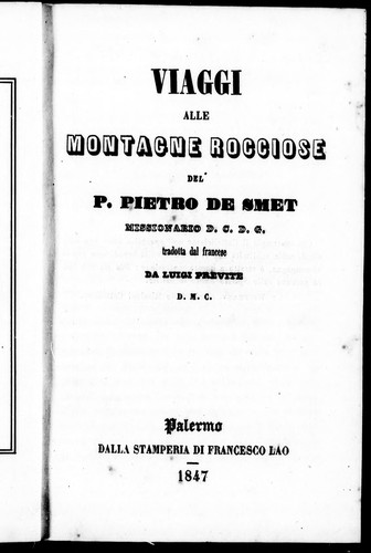 Cover for Viaggi alle Montagne Rocciose