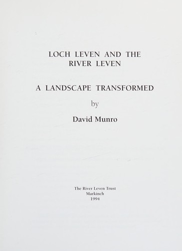 Cover for Loch Leven and the River Leven