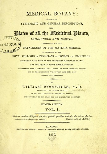 Cover for Medical botany