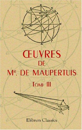 Cover for uvres de Mr. de Maupertuis