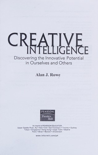 Cover for Creative Intelligence
