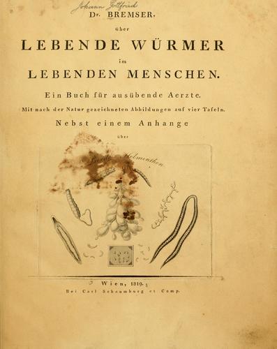 Cover for Dr. Bremser, ©ber lebende W©rmer im lebenden Menschen.