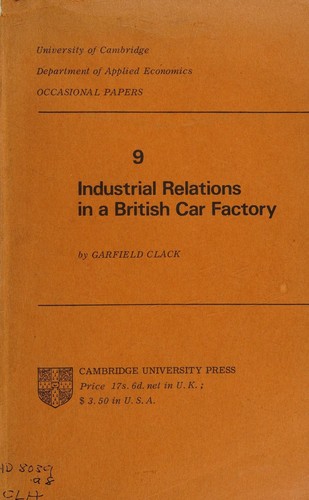 Cover for Industrial relations in a British car factory.