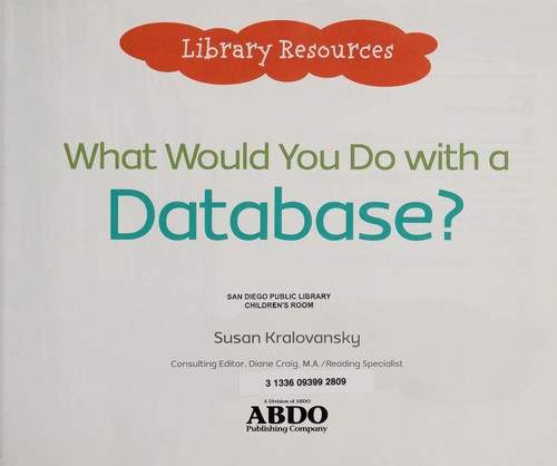 Cover for What would you do with a database?