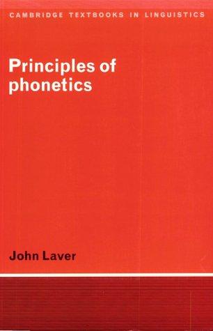 Cover for Principles of phonetics