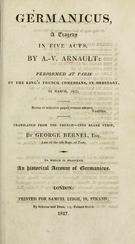 Cover for Germanicus