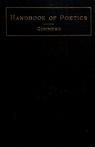 Cover for A handbook of poetics, for students of English verse