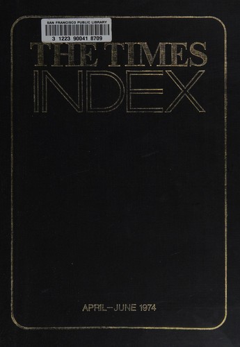 Cover for [Times index, 1974.2]
