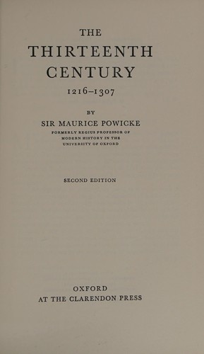 Cover for Thirteenth Century, 1216-1307