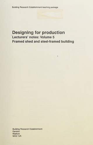Cover for Designing for production
