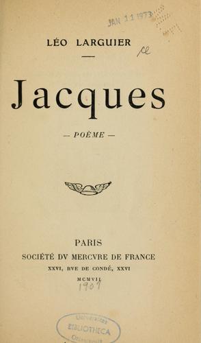 Cover for Jacques