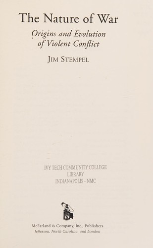 Cover for Nature of War