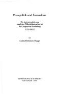 Cover for Pressepolitik und Staatsreform