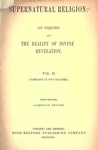 Cover for Supernatural religion