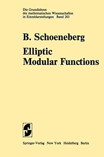 Cover for Elliptic Modular Functions