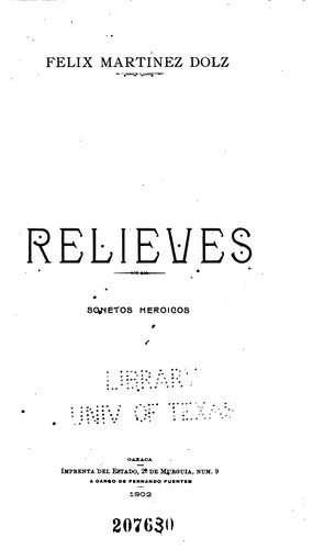 Cover for Relieves