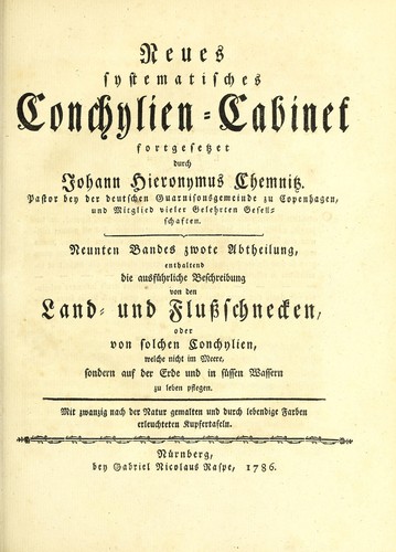 Cover for Neues systematisches Conchylien-Cabinet