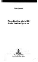 Cover for Die subjective Modalität in der zweiten Sprache