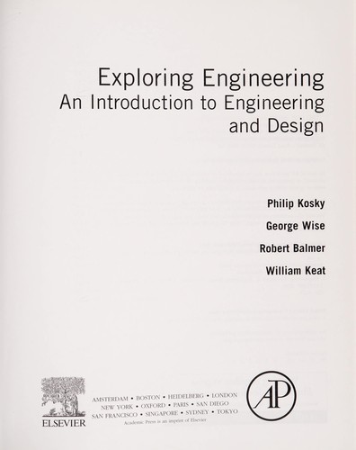 Cover for Exploring engineering