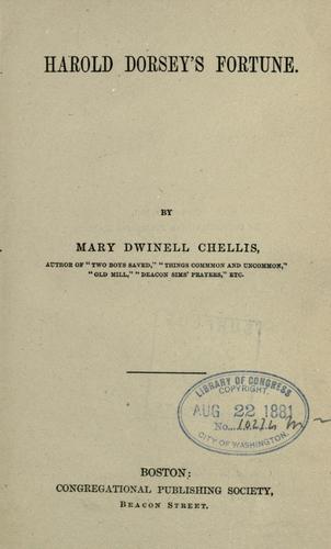 Cover for Harold Dorsey's fortune