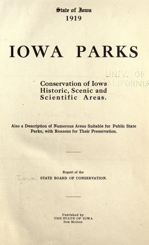 Cover for Iowa parks.