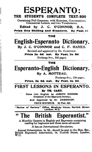 Cover for English-Esperanto Dictionary
