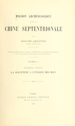 Cover for Mission archéologique dans la Chine septentrionale.