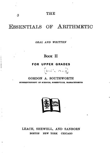 Cover for The Essentials of Arithmetic, Oral and Written