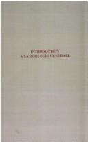 Cover for Introduction à la zoologie générale