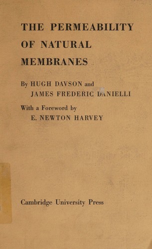 Cover for The permeability of natural membranes