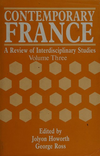 Cover for Contemporary France: A Review of Interdisciplinary Studies (Contemporary France: a Review of Interdisciplinary Studies, Vol 3)