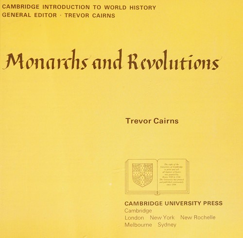 Cover for Monarchs and revolutions