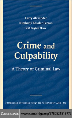 Cover for Crime and culpability